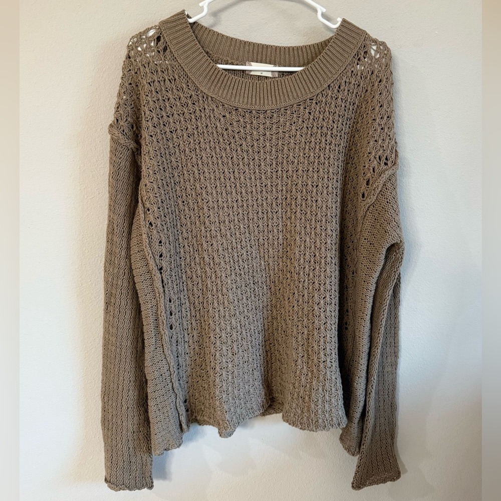 Altar'd State Taupe Knit Sweater